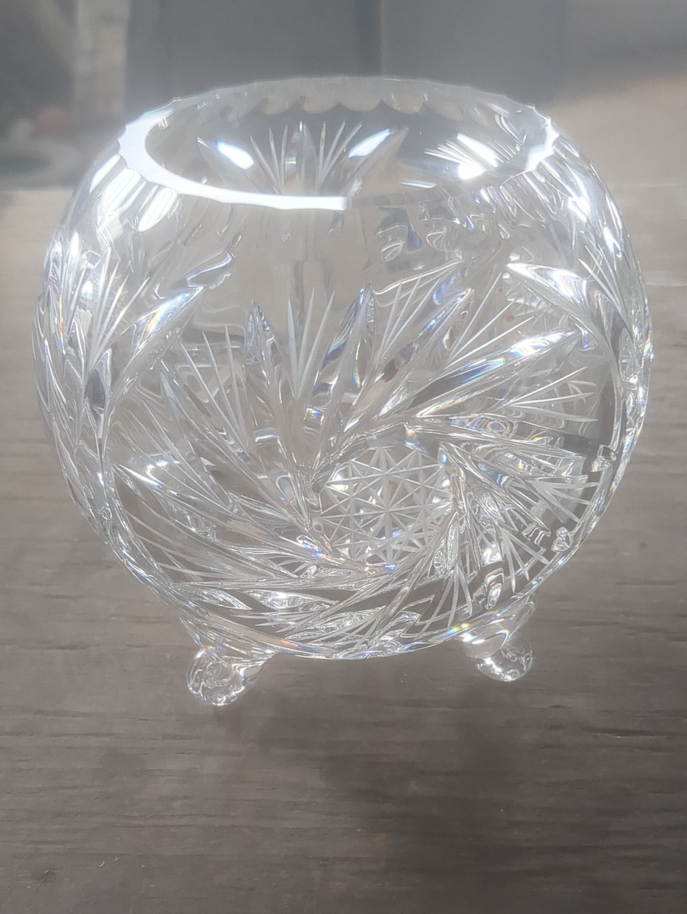 Crystal Cut Glass Decorative Bowl - Clear